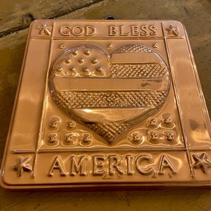 French Country Copper Patriotic Americana Mold 9” x 9”